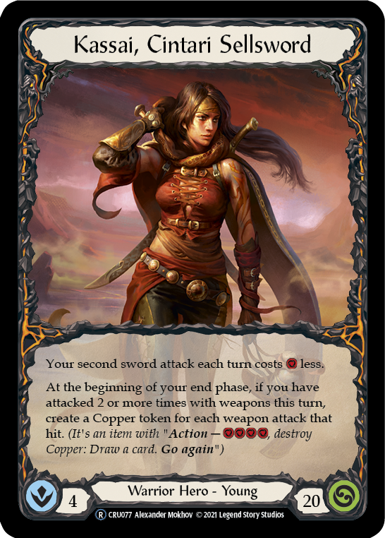 Kassai, Cintari Sellsword [U-CRU077] (Crucible of War Unlimited)  Unlimited Normal | Card Merchant Takapuna