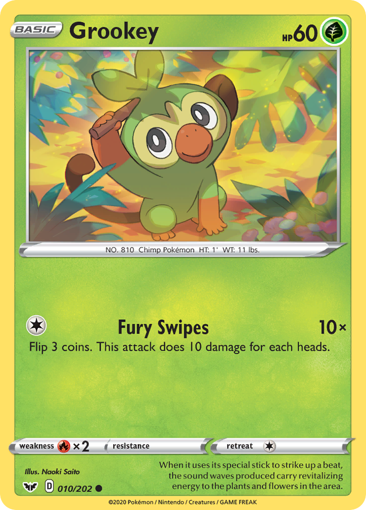 Grookey (010/202) [Sword & Shield: Base Set] | Card Merchant Takapuna