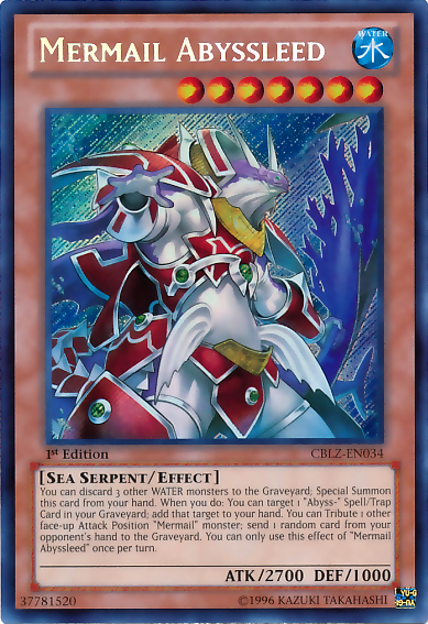 Mermail Abyssleed [CBLZ-EN034] Secret Rare | Card Merchant Takapuna