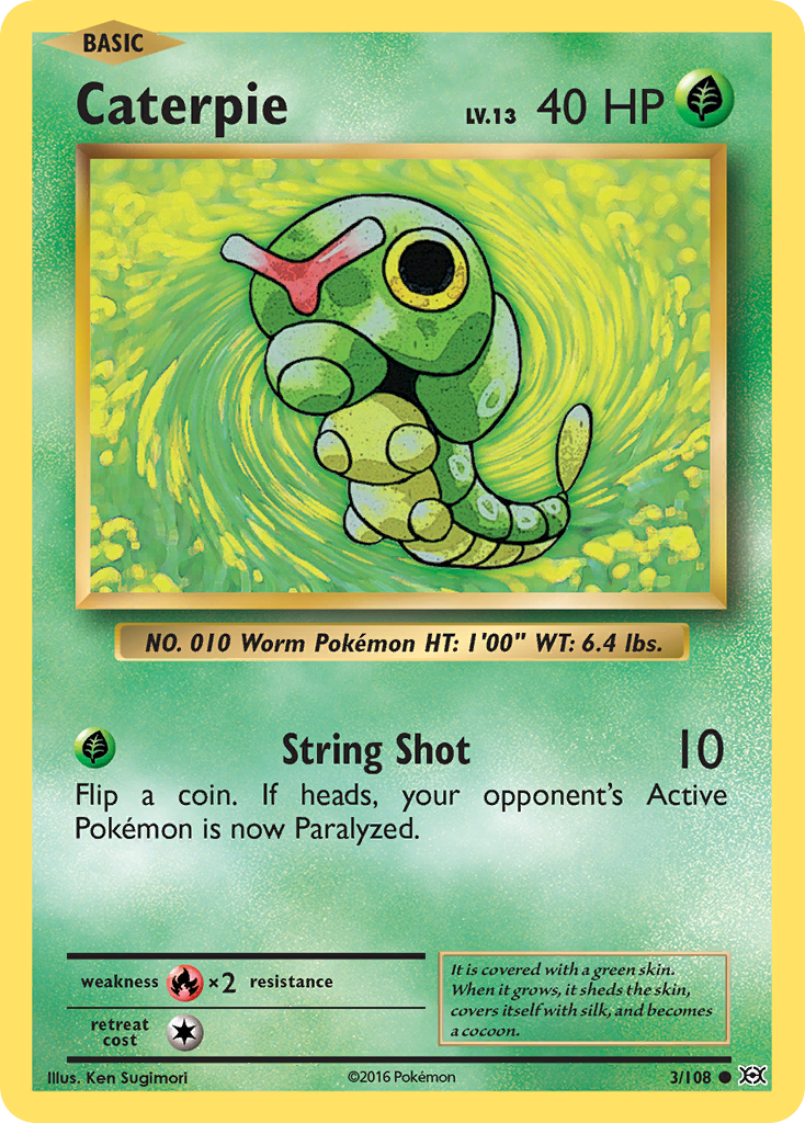 Caterpie (3/108) [XY: Evolutions] | Card Merchant Takapuna