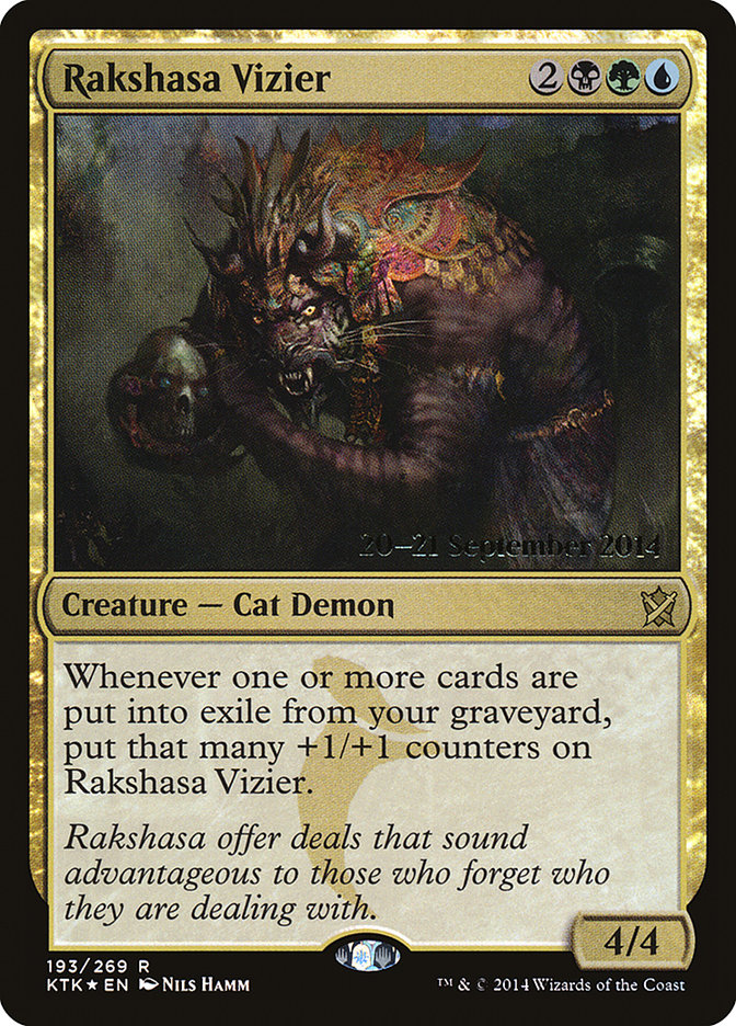 Rakshasa Vizier [Khans of Tarkir Prerelease Promos] | Card Merchant Takapuna