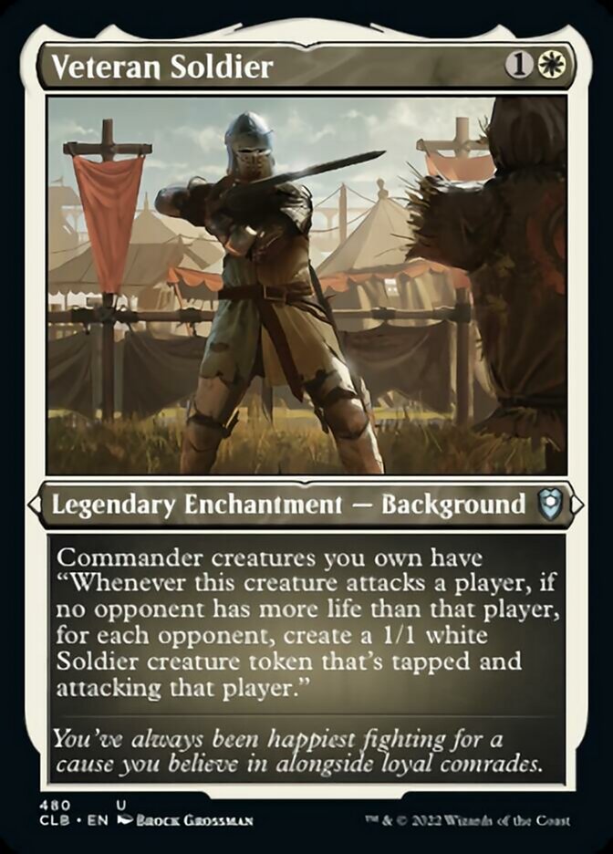 Veteran Soldier (Foil Etched) [Commander Legends: Battle for Baldur's Gate] | Card Merchant Takapuna