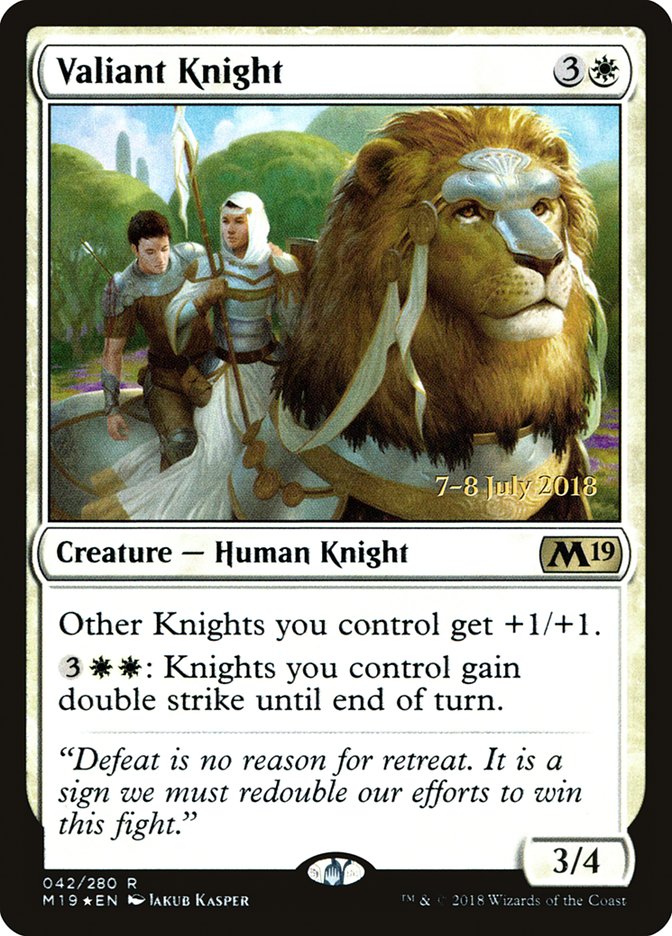 Valiant Knight [Core Set 2019 Prerelease Promos] | Card Merchant Takapuna