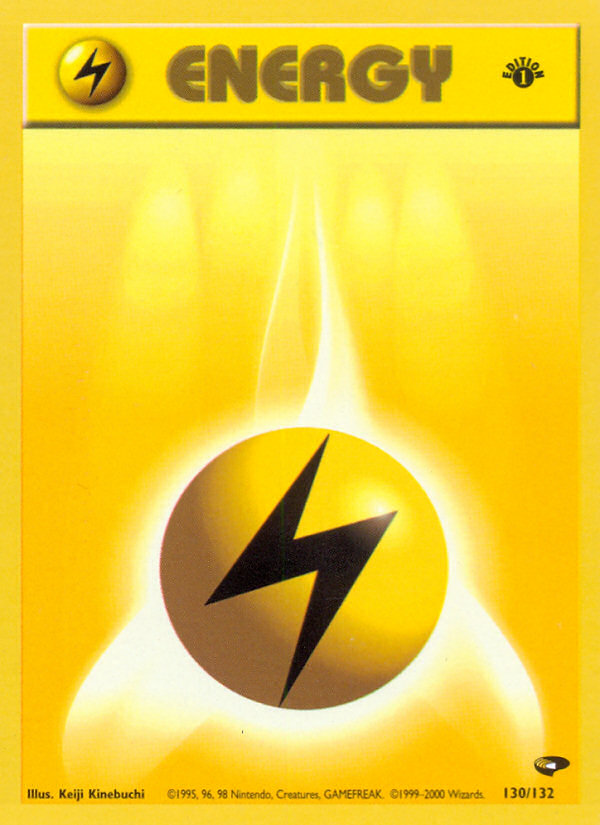 Lightning Energy (130/132) [Gym Challenge 1st Edition] | Card Merchant Takapuna