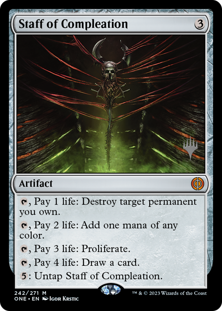 Staff of Compleation (Promo Pack) [Phyrexia: All Will Be One Promos] | Card Merchant Takapuna