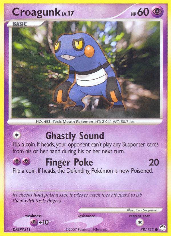 Croagunk (78/123) [Diamond & Pearl: Mysterious Treasures] | Card Merchant Takapuna