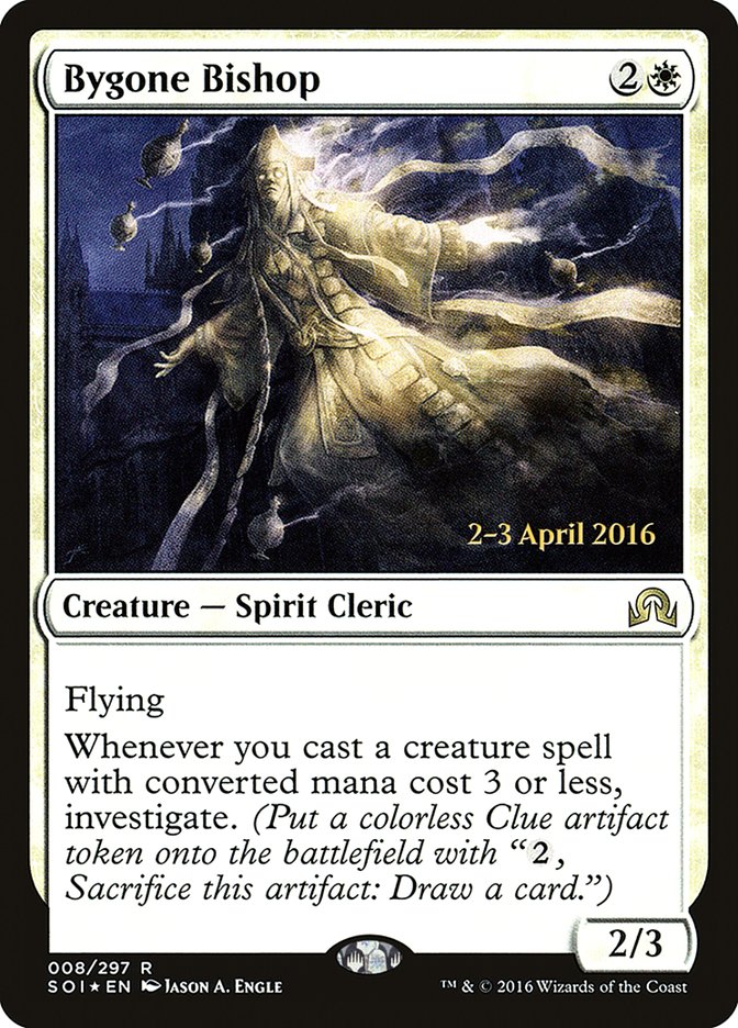 Bygone Bishop [Shadows over Innistrad Prerelease Promos] | Card Merchant Takapuna