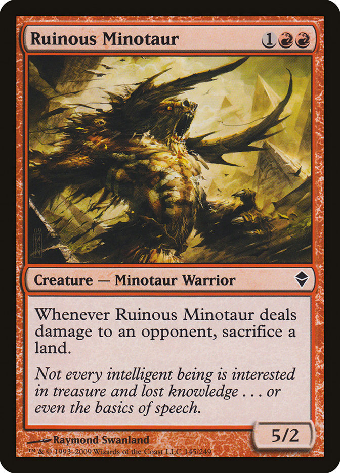 Ruinous Minotaur [Zendikar] | Card Merchant Takapuna