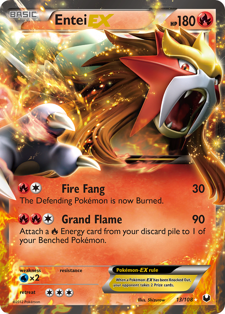 Entei EX (13/108) [Black & White: Dark Explorers] | Card Merchant Takapuna