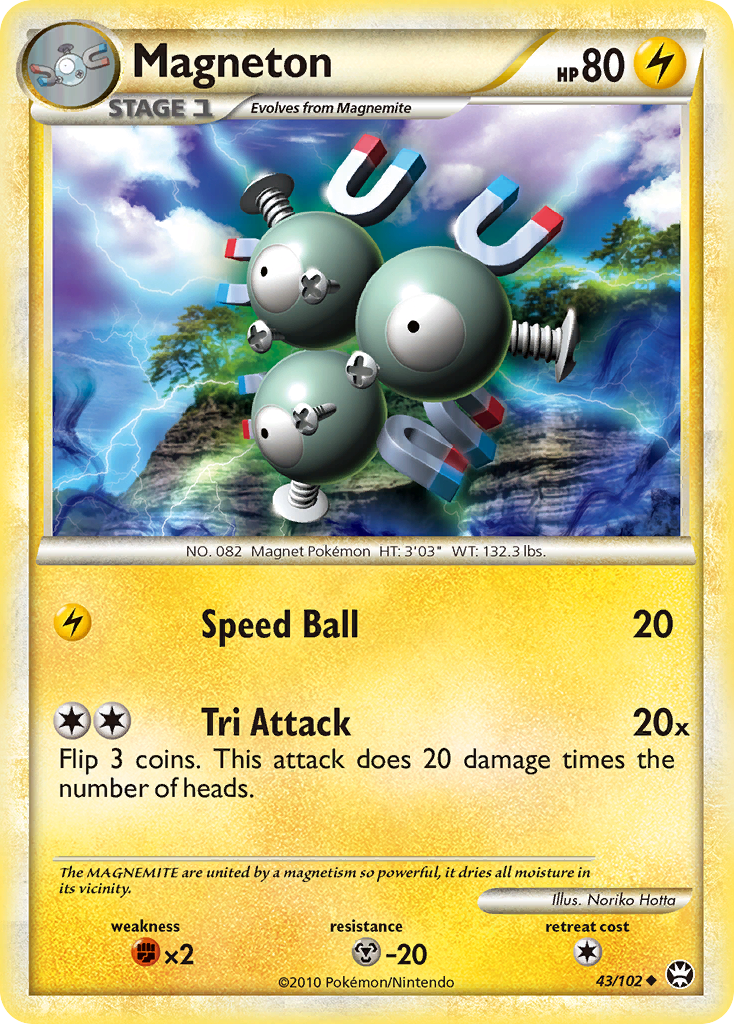 Magneton (43/102) [HeartGold & SoulSilver: Triumphant] | Card Merchant Takapuna