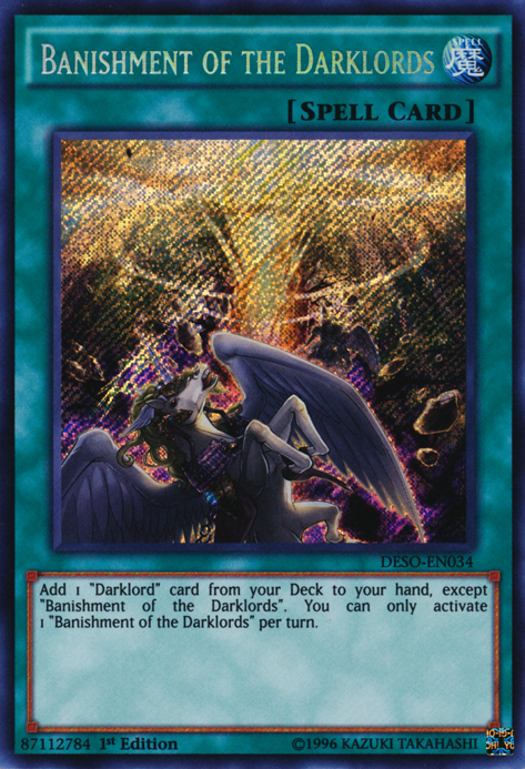 Banishment of the Darklords [DESO-EN034] Secret Rare | Card Merchant Takapuna