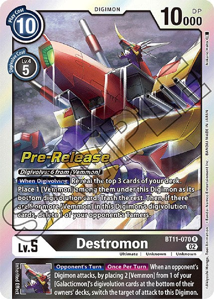 Destromon [BT11-070] [Dimensional Phase Pre-Release Promos] | Card Merchant Takapuna