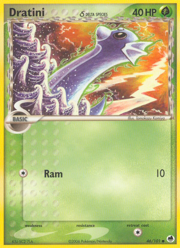 Dratini (46/101) (Delta Species) [EX: Dragon Frontiers] | Card Merchant Takapuna