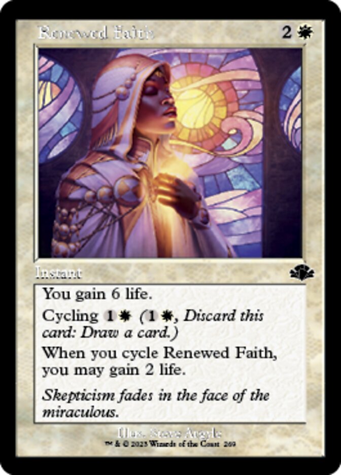 Renewed Faith (Retro) [Dominaria Remastered] | Card Merchant Takapuna