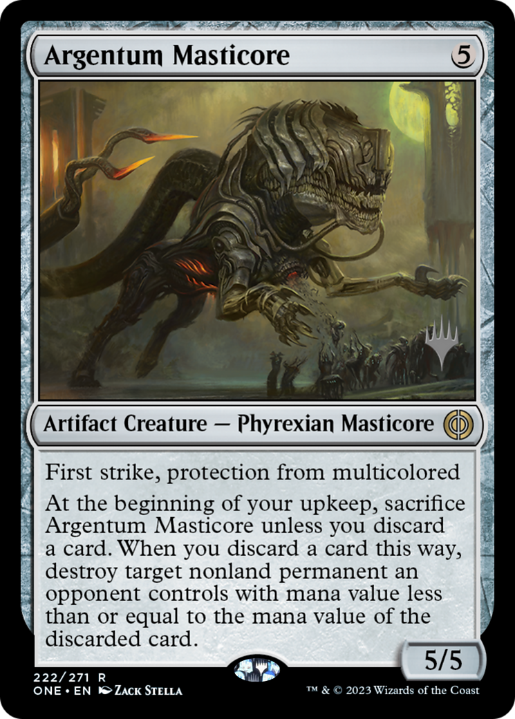 Argentum Masticore (Promo Pack) [Phyrexia: All Will Be One Promos] | Card Merchant Takapuna