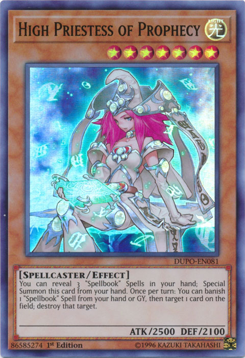 High Priestess of Prophecy [DUPO-EN081] Ultra Rare | Card Merchant Takapuna