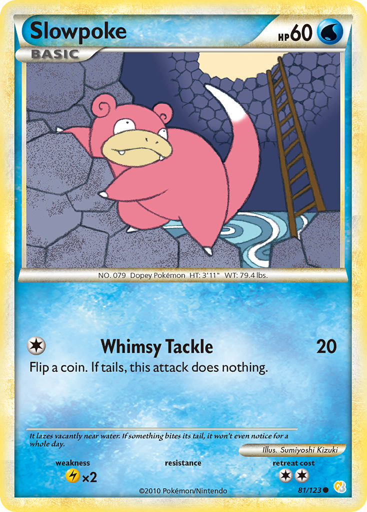 Slowpoke (81/123) [HeartGold & SoulSilver: Base Set] | Card Merchant Takapuna