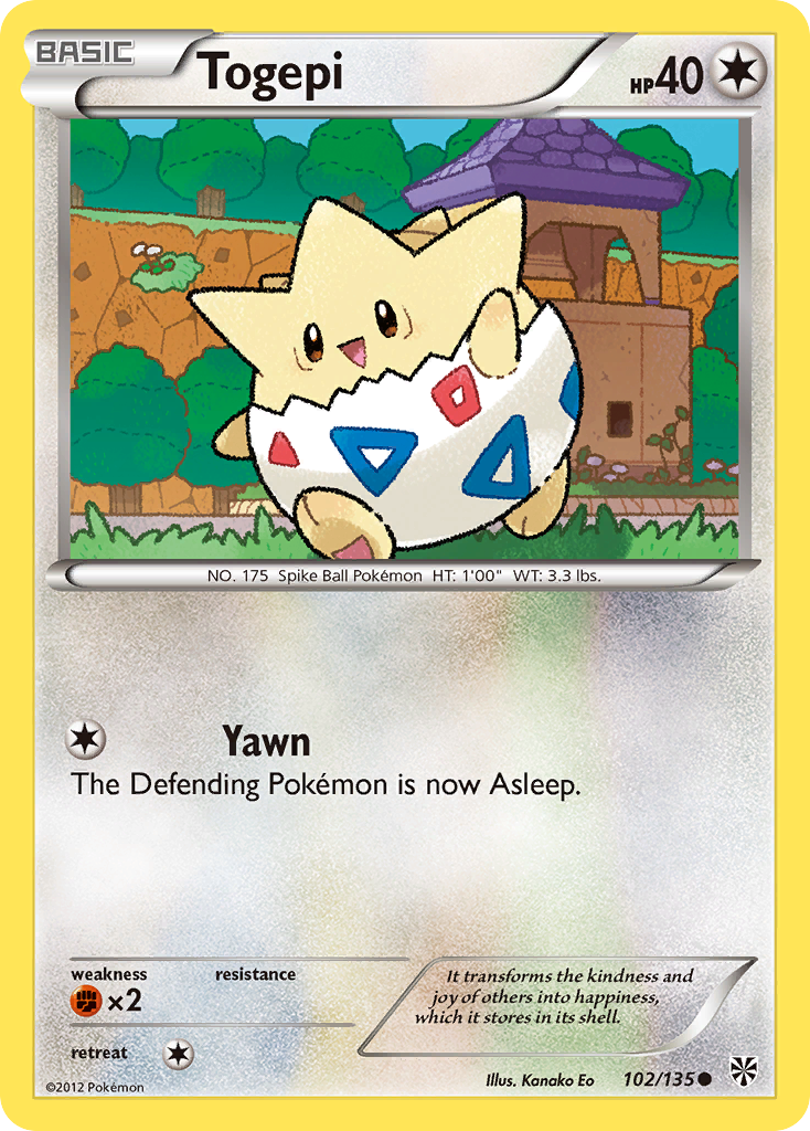 Togepi (102/135) [Black & White: Plasma Storm] | Card Merchant Takapuna