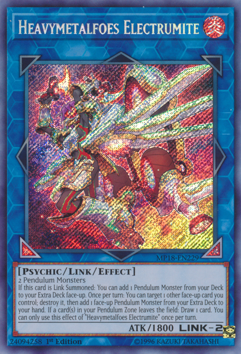 Heavymetalfoes Electrumite [MP18-EN229] Secret Rare | Card Merchant Takapuna