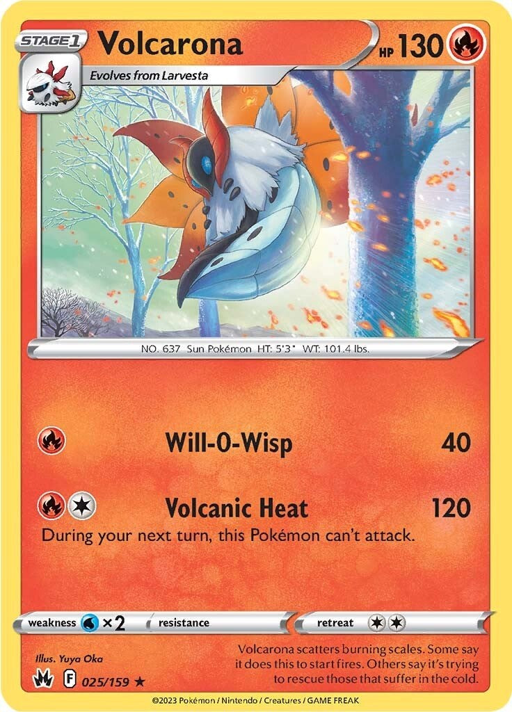 Volcarona (025/159) [Sword & Shield: Crown Zenith] | Card Merchant Takapuna