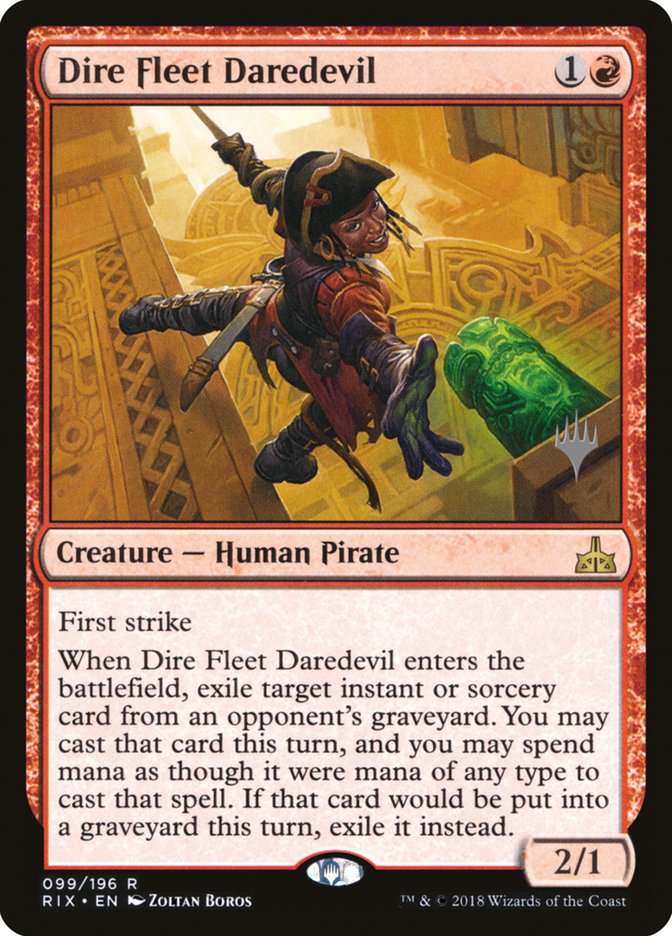 Dire Fleet Daredevil (Promo Pack) [Rivals of Ixalan Promos] | Card Merchant Takapuna