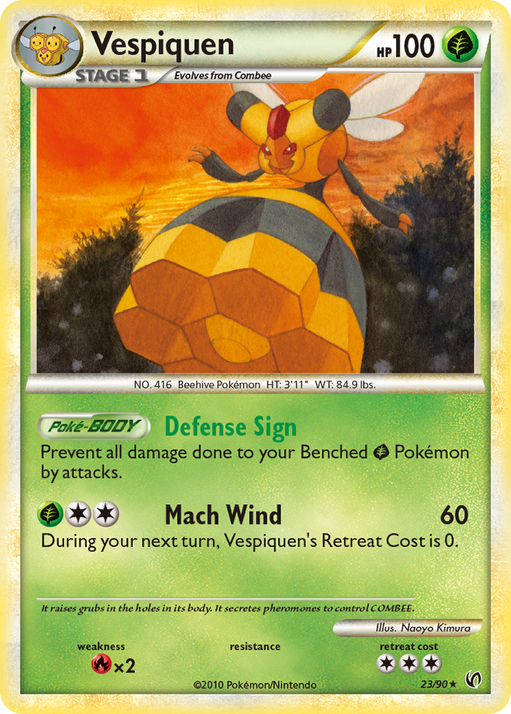 Vespiquen (23/90) [HeartGold & SoulSilver: Undaunted] | Card Merchant Takapuna