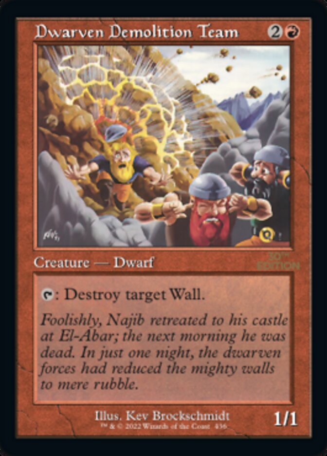 Dwarven Demolition Team (Retro) [30th Anniversary Edition] | Card Merchant Takapuna