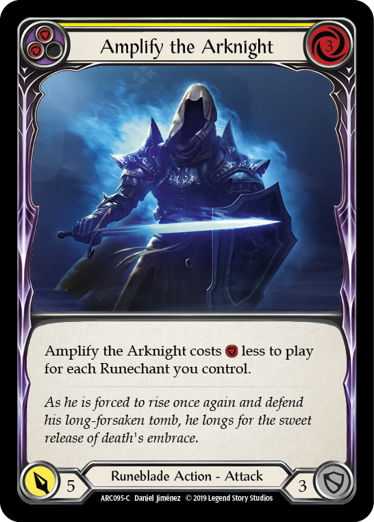 Amplify the Arknight (Yellow) [ARC095-C] (Arcane Rising)  1st Edition Normal | Card Merchant Takapuna