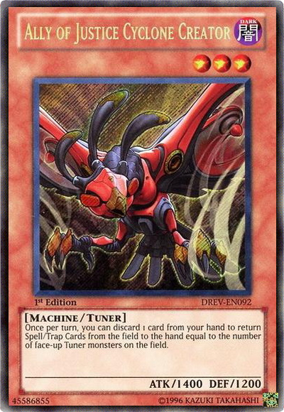 Ally of Justice Cyclone Creator [DREV-EN092] Secret Rare | Card Merchant Takapuna