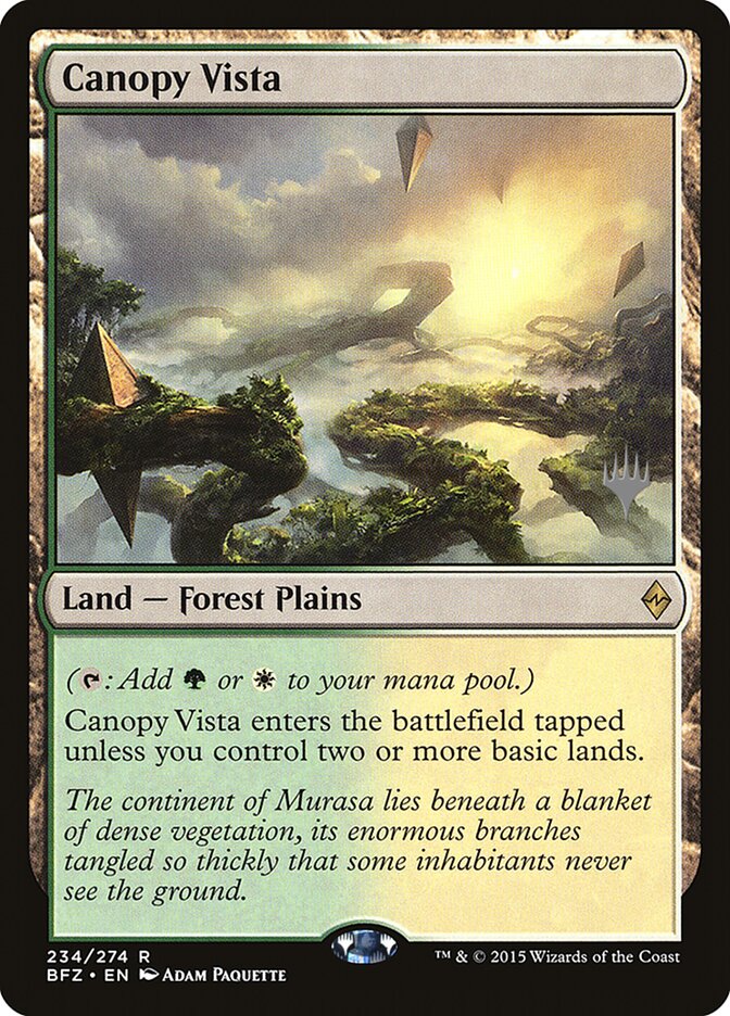 Canopy Vista [Battle for Zendikar Promos] | Card Merchant Takapuna