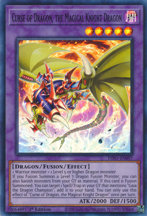 Curse of Dragon, the Magical Knight Dragon [DIFO-EN097] Super Rare | Card Merchant Takapuna