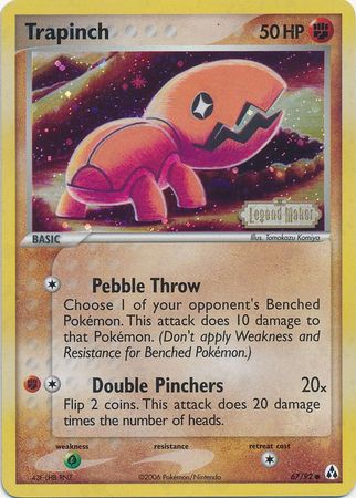 Trapinch (67/92) (Stamped) [EX: Legend Maker] | Card Merchant Takapuna