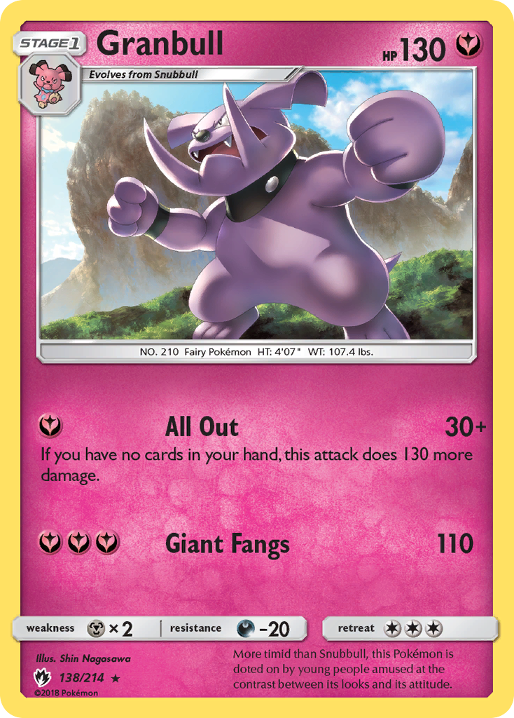 Granbull (138/214) [Sun & Moon: Lost Thunder] | Card Merchant Takapuna