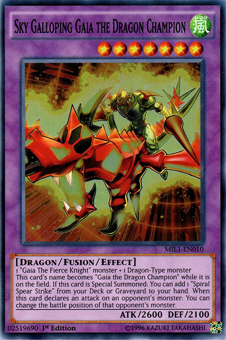 Sky Galloping Gaia the Dragon Champion [MIL1-EN010] Super Rare | Card Merchant Takapuna