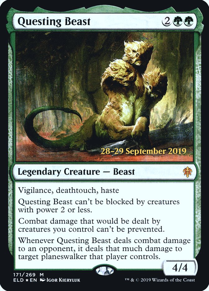 Questing Beast [Throne of Eldraine Prerelease Promos] | Card Merchant Takapuna