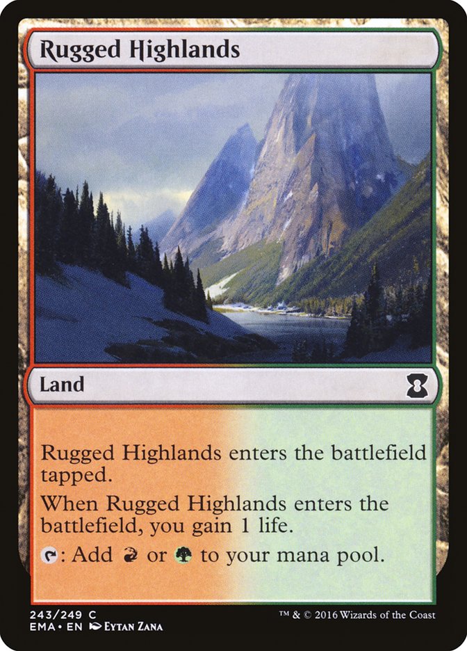 Rugged Highlands [Eternal Masters] | Card Merchant Takapuna