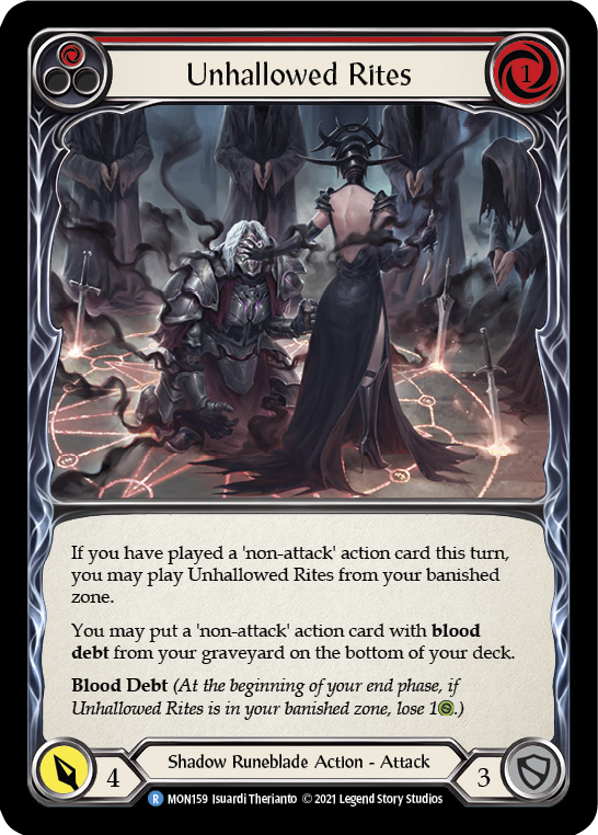 Unhallowed Rites (Red) [MON159] (Monarch)  1st Edition Normal | Card Merchant Takapuna