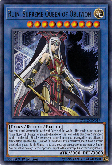 Ruin, Supreme Queen of Oblivion [CYHO-EN029] Rare | Card Merchant Takapuna