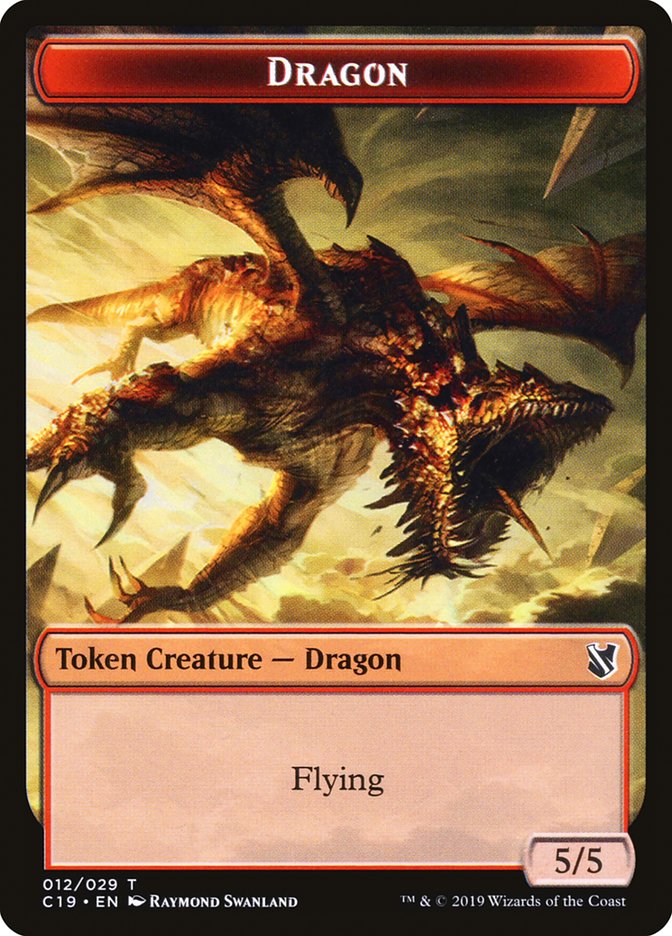 Dragon Token [Commander 2019 Tokens] | Card Merchant Takapuna