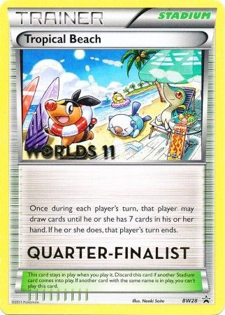 Tropical Beach (BW28) (Quarter Finalist) [Black & White: Black Star Promos] | Card Merchant Takapuna