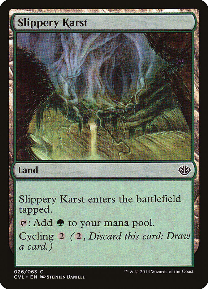 Slippery Karst (Garruk vs. Liliana) [Duel Decks Anthology] | Card Merchant Takapuna