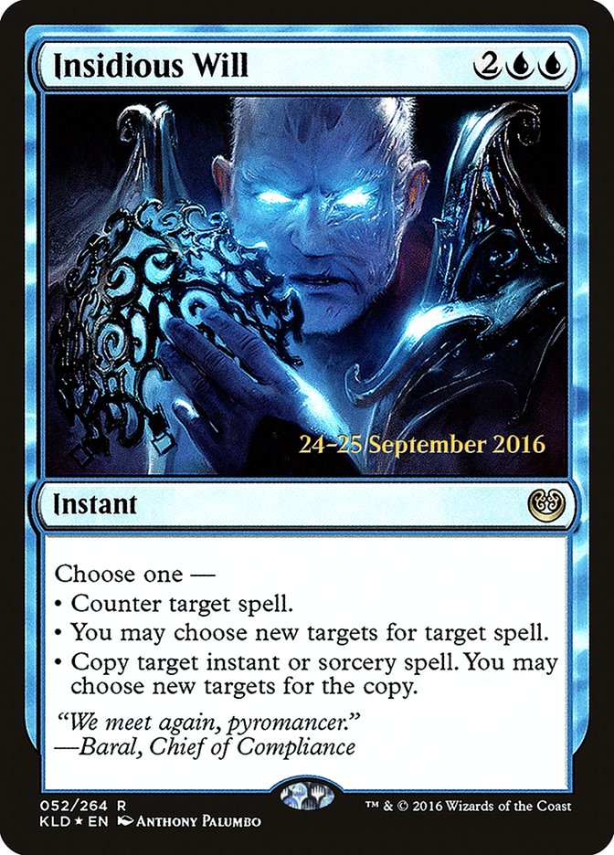 Insidious Will [Kaladesh Prerelease Promos] | Card Merchant Takapuna