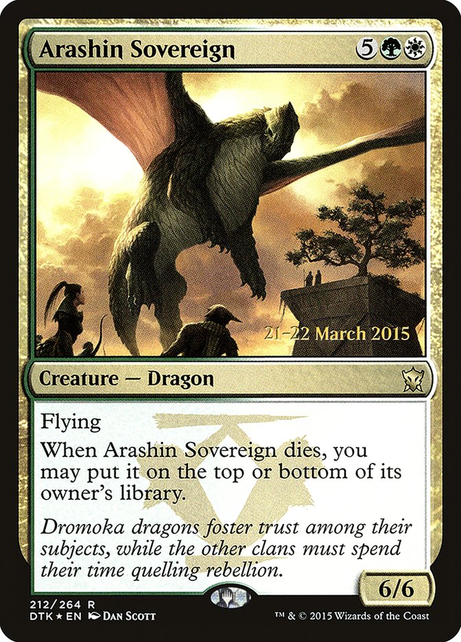 Arashin Sovereign [Dragons of Tarkir Prerelease Promos] | Card Merchant Takapuna