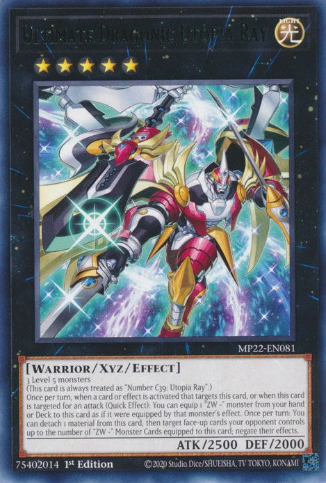 Ultimate Dragonic Utopia Ray [MP22-EN081] Rare | Card Merchant Takapuna