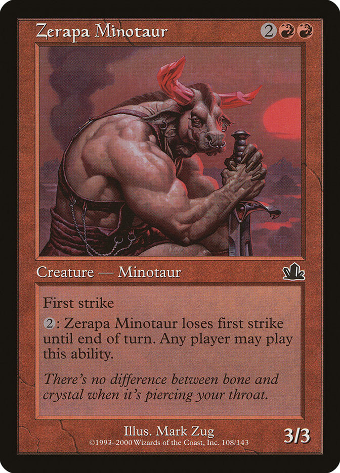 Zerapa Minotaur [Prophecy] | Card Merchant Takapuna