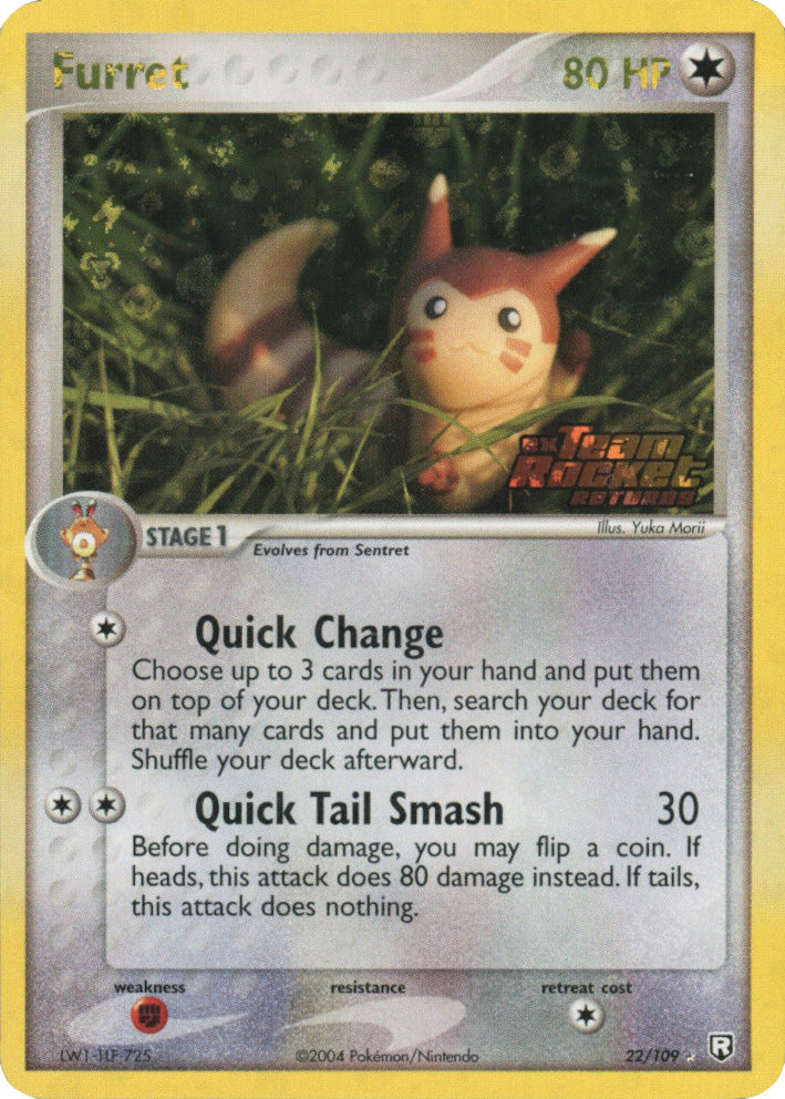 Furret (22/109) (Stamped) [EX: Team Rocket Returns] | Card Merchant Takapuna