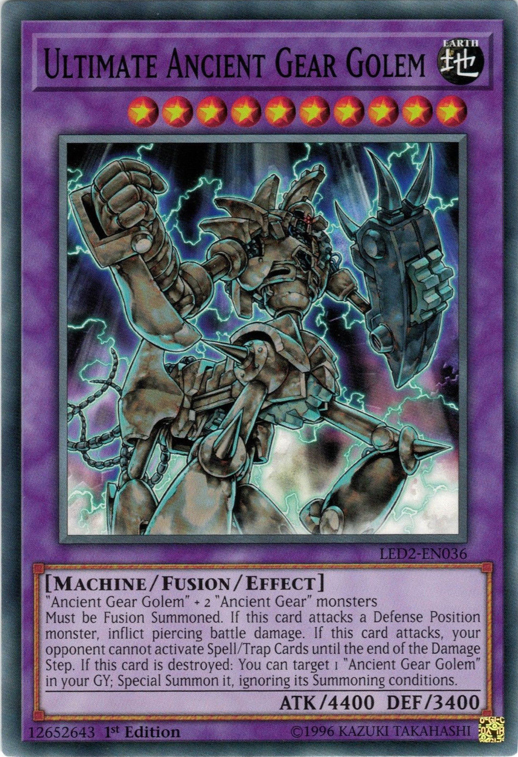 Ultimate Ancient Gear Golem [LED2-EN036] Common | Card Merchant Takapuna