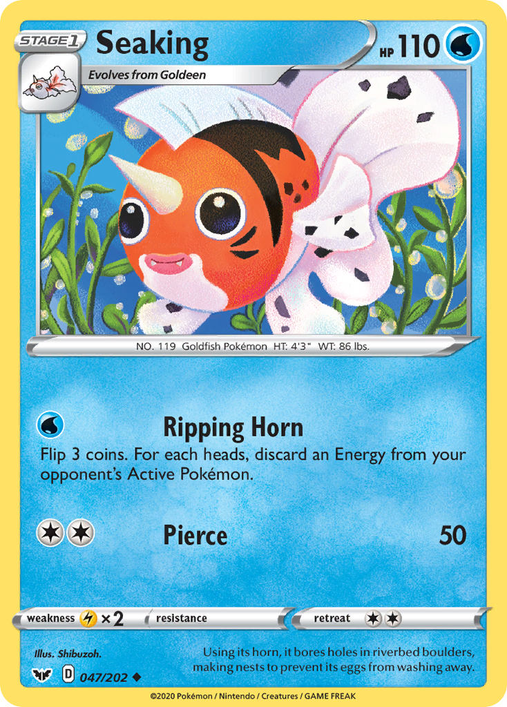 Seaking (047/202) [Sword & Shield: Base Set] | Card Merchant Takapuna