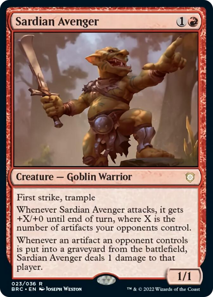 Sardian Avenger [The Brothers' War Commander] | Card Merchant Takapuna