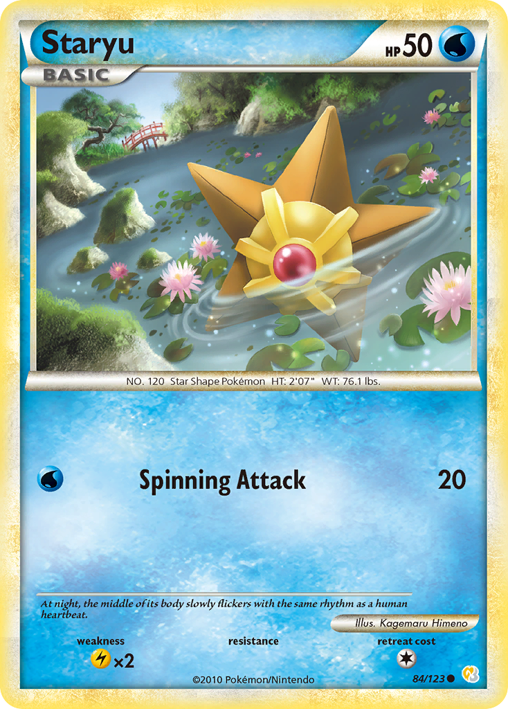 Staryu (84/123) [HeartGold & SoulSilver: Base Set] | Card Merchant Takapuna